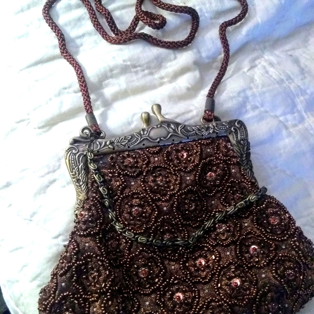 Vintage style beaded handbag.